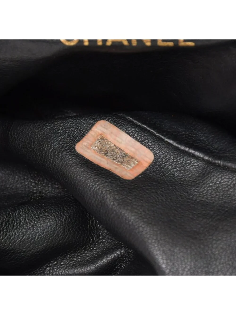 Chanel Quilted Backpack Lambskin CC Logo Black Vintage Gold